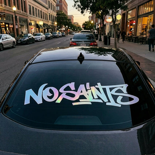 NOSAINTS Members Only Banner holographic logo