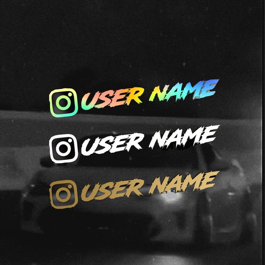 Instagram Username Car Decal